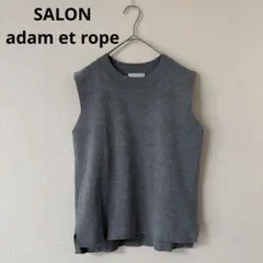 美品 サロンアダムエロペ モックネック サイドタック ノースリーブニットのサムネイル