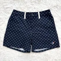 【美品】クランク　レディース　ショートパンツ　ドット　ネイビー　トリコロール　Mのサムネイル