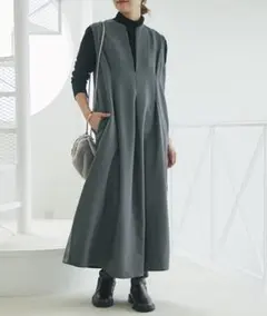 un dix cors アンディコール ウエストタックフレアワンピース