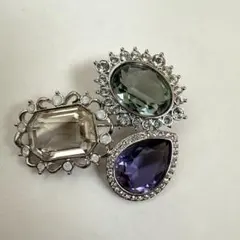 スワロフスキー　ブローチ　ビンテージ