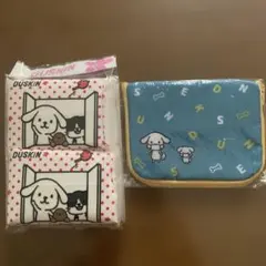 ダスキン 犬キャラクター抗菌マスクポーチ& ポケットティッシュ　セット売り