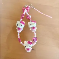 산리오 ときめきポップビーズ ストラップ 헬로 키티