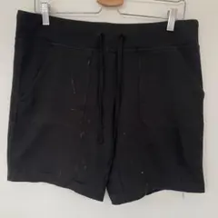 【M】 ハーフパンツ ブラック レディース ショートパンツ リラックス 黒