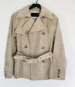 OZOC スウェード　ショートトレンチコート ベージュ