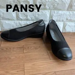パンジー　PANSY　黒　パンプス　23.5cm　EEE　軽量　ブラックのサムネイル
