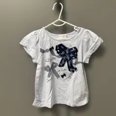 mezzo piano 半袖Tシャツ 120cm リボン装飾
