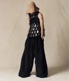 Maison Margiela ハイウエストデニムワイドパンツ 36 ブラックのサムネイル
