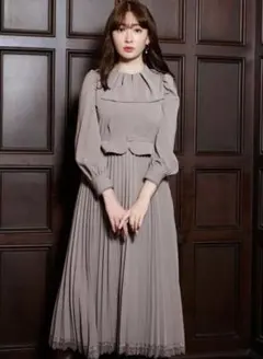 Herlipto Lace Motif Twill Long Dress - メルカリ