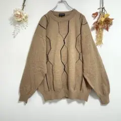 RENTREE【3L】長袖 デザインセーター ニット ゴルフ