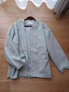 美品　サマンサモスモス　ノーカラージャケット 　コート　スプリングコート　ニット