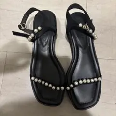 LE TALON ブラック パールサンダル M