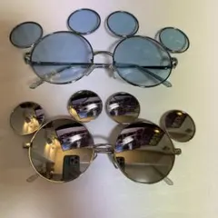 ディズニー ミッキー サングラス 青とミラー
