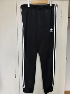 adidas アディダス トラックパンツ 2XL 黒 ロゴ刺繍 ジャージ