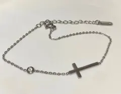 シルバーチェーン サージカルステンレス ブレスレット 人気 【ラスト1】 クロス
