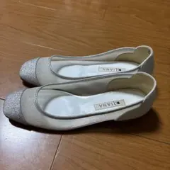 DIANA シルバー メッシュ フラットシューズ 24.0cm - メルカリ