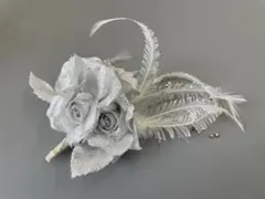 【美品】華麗なコサージュ ラメ フラワーコサージュ フォーマル 卒業式