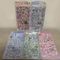 【正規品】うるちゅるポップシール　サンリオ5点セット