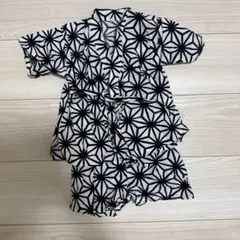 幾何学模様の甚平 90cm 綿100%