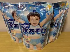 ムーニー 水あそび パンツ ブルー ビッグ 3枚×6袋　こども用紙おむつのサムネイル