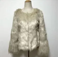 rienda リエンダ アイボリー フェイクファー コート M