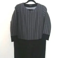 ☆新品未使用！長袖ひざ丈チュニック タグ付き　L 　黒