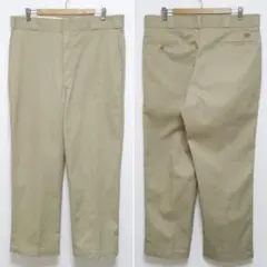 80s W38 L29 DICKIES ワークパンツ 874 カーキ USA製