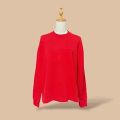 PUBLICTOKYOスウェットトレーナー無地レッド赤日本製コットンクルーネック