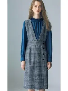 UNTITLED 2way ボタンディテールジャンパードレス