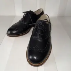 新品未使用✴︎HARUTAローファーウィングチップ少しシューズ黒23.5cm