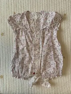 花柄ロンパース 60cm 綿100%