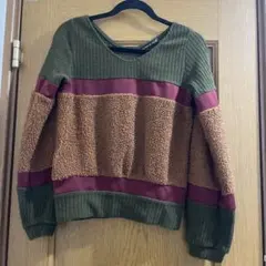 GORGEカラーブロック ボアニット 長袖