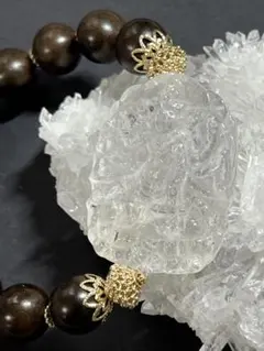 お値下げお依頼品　水晶　観音様　額に宝石付き　クリスタル　クォーツ クリスタルチューナー 音叉 4096hz 水晶 さざれ石 岩塩 アルミ製