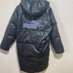 PUMA フード付き ブラック ベンチコート 160