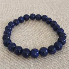ネイビー 天然石 ビーズブレスレット