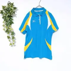 ミズノ　ポロシャツ　Tシャツ　美品　M　水色　テニス　卓球　スポーツウェア