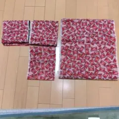 アンティーク四角柄銘仙着物洗い張りのサムネイル