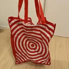 赤と白の渦巻きトートバッグ　ターゲット
