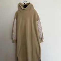 イズスカラー/is ScoLar ベージュ ロングワンピース 長袖