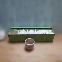 陶器製お猪口 白とピンクのグラデーション　5個セット