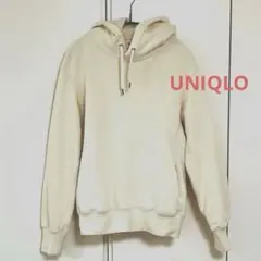 UNIQLO ベージュ フード付きパーカー メンズ　S 【美品】