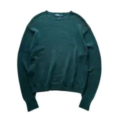 90’s Polo Ralph Lauren コットンニット XL グリーン