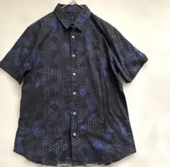 PS Paul Smith 半袖シャツ ドット柄 ネイビー Mサイズのサムネイル