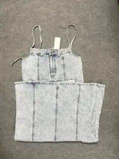 ENVYM アンビー新品デニム キャミワンピース ロング丈 フロントスリット