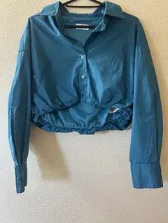 EVRIS エヴリス　 トップス　ブラウス　長袖シャツ　青　ブルーのサムネイル