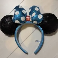 ディズニー ミニーちゃん ブルー カチューシャ