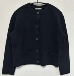 セオリーリュクス 24AW カシミヤ混 ニットジャケット Julia 38 黒