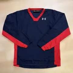 Under Armour 長袖 Vネック ウェア ネイビー/レッド ピステ