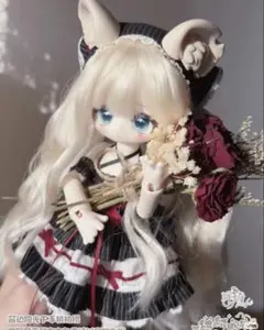 浅*葱様 ドール用衣装 (薔薇のシャツワンピース セーラー襟/半袖　グレー)1/ ドール用衣装 (薔薇のシャツワンピース セーラー襟/半袖 グレー)1/4