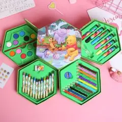 くまのプーさん　お絵描きセット　色鉛筆　クレヨン　アートセット