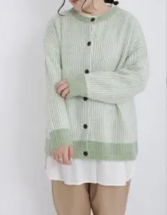 【美品】サマンサモスモス　ニットカーディガン　セーター　ストライプ　ボレロ